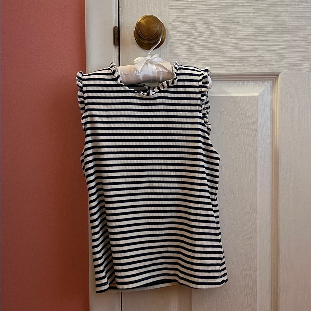 J Crew Crewcuts Girls Striped Sleeveless Tee